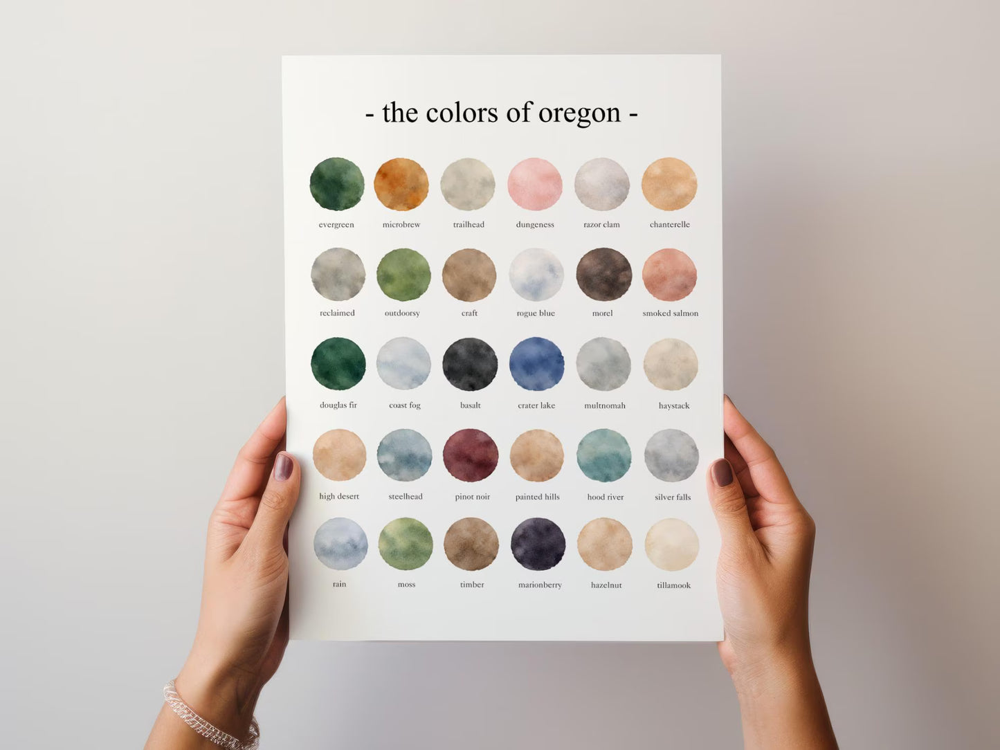 The Colors of Oregon - Watercolor Print