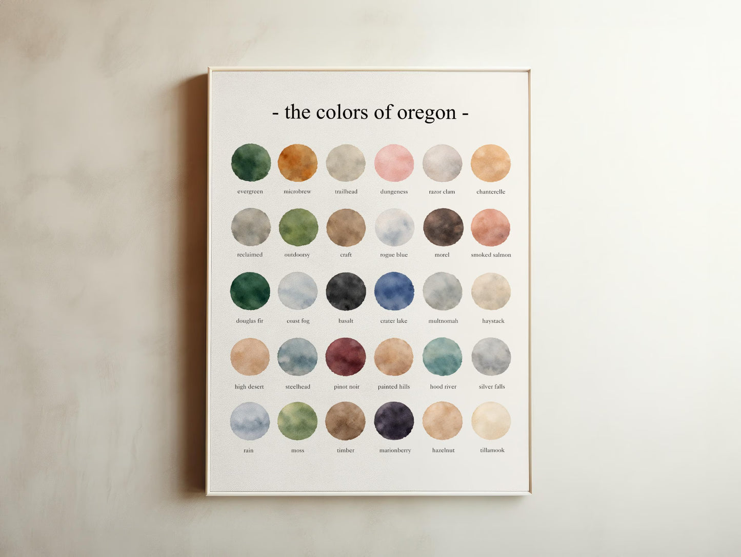 The Colors of Oregon - Watercolor Print