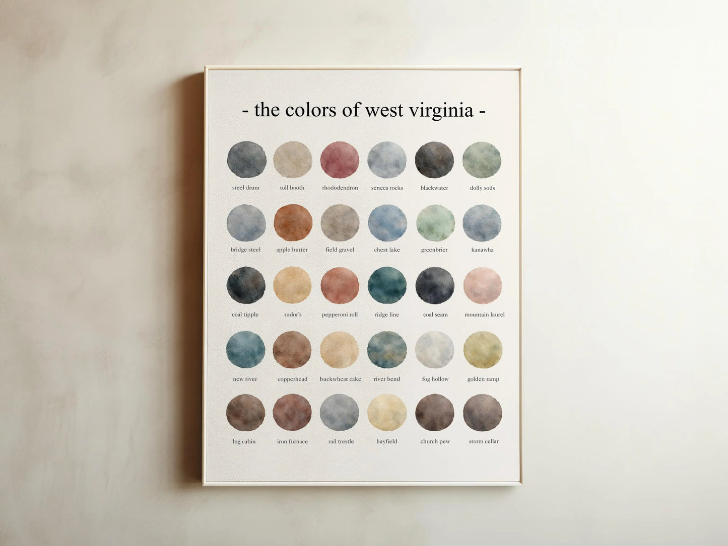 The Colors of West Virginia - Watercolor Print