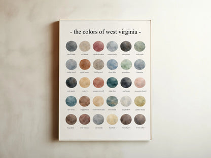 The Colors of West Virginia - Watercolor Print