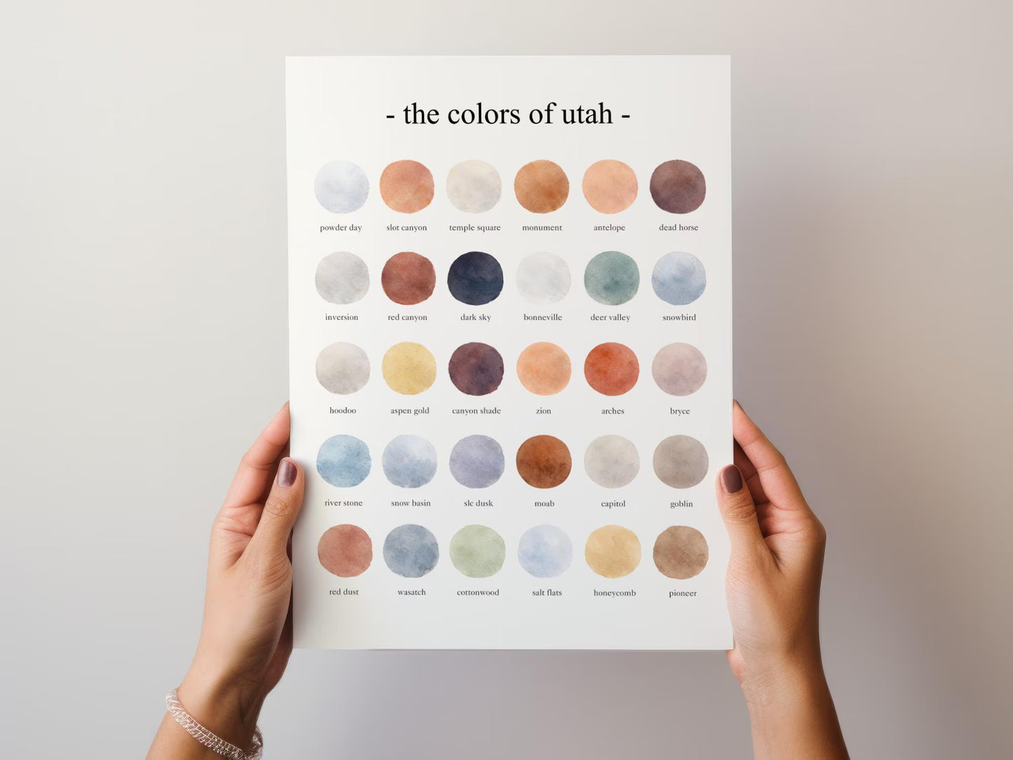 The Colors of Utah - Watercolor Print