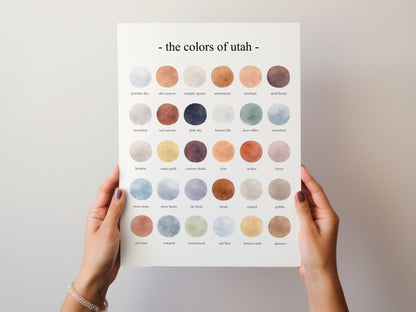 The Colors of Utah - Watercolor Print