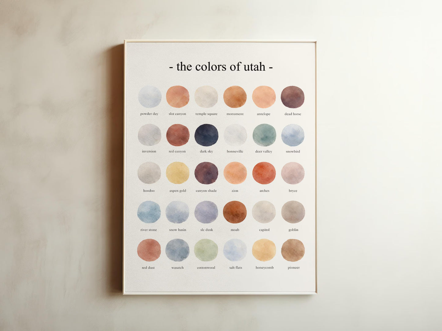 The Colors of Utah - Watercolor Print