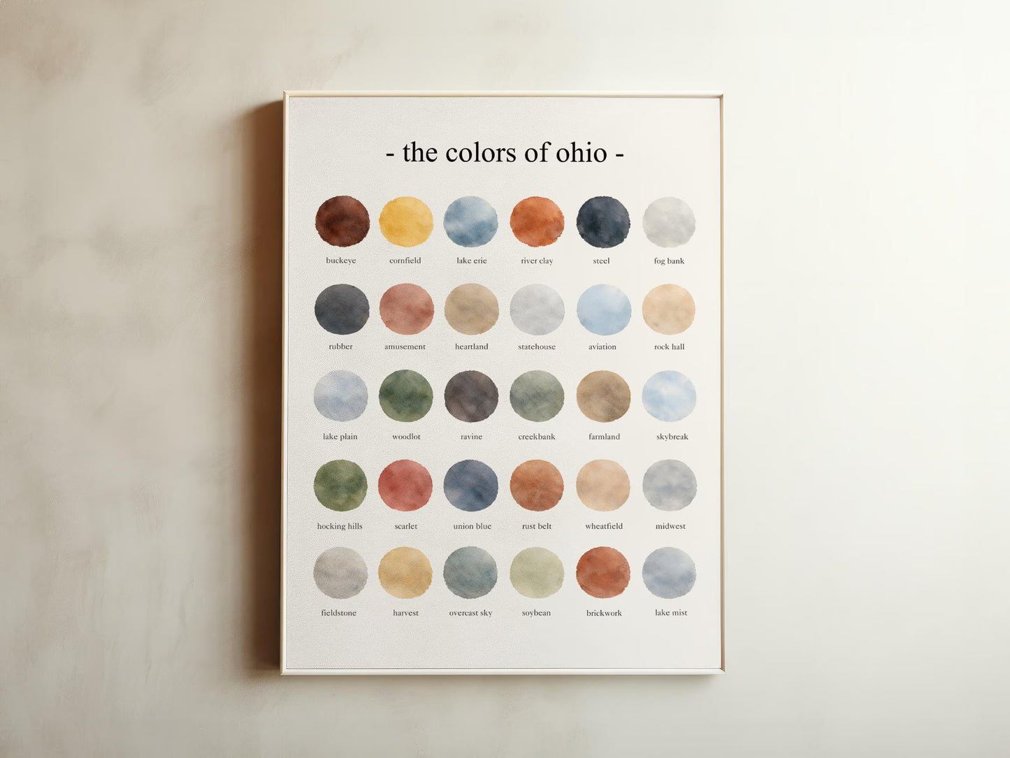 The Colors of Ohio - Watercolor Print