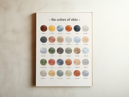 The Colors of Ohio - Watercolor Print