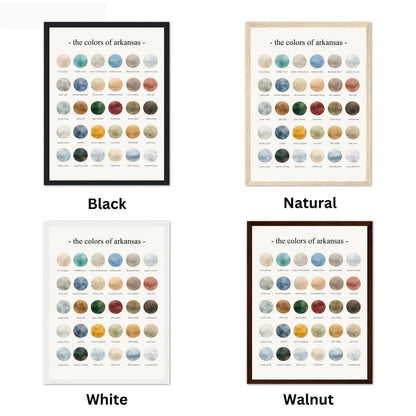 The Colors of Arkansas - Watercolor Print