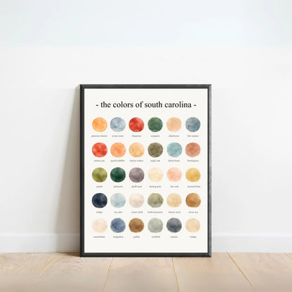 The Colors of South Carolina - Watercolor Print