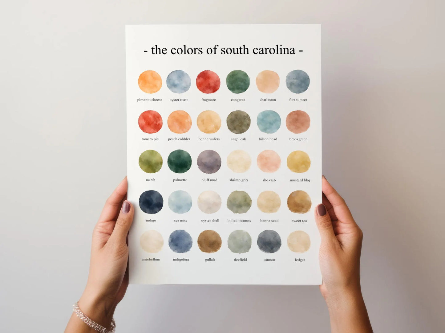 The Colors of South Carolina - Watercolor Print