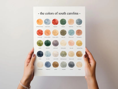 The Colors of South Carolina - Watercolor Print