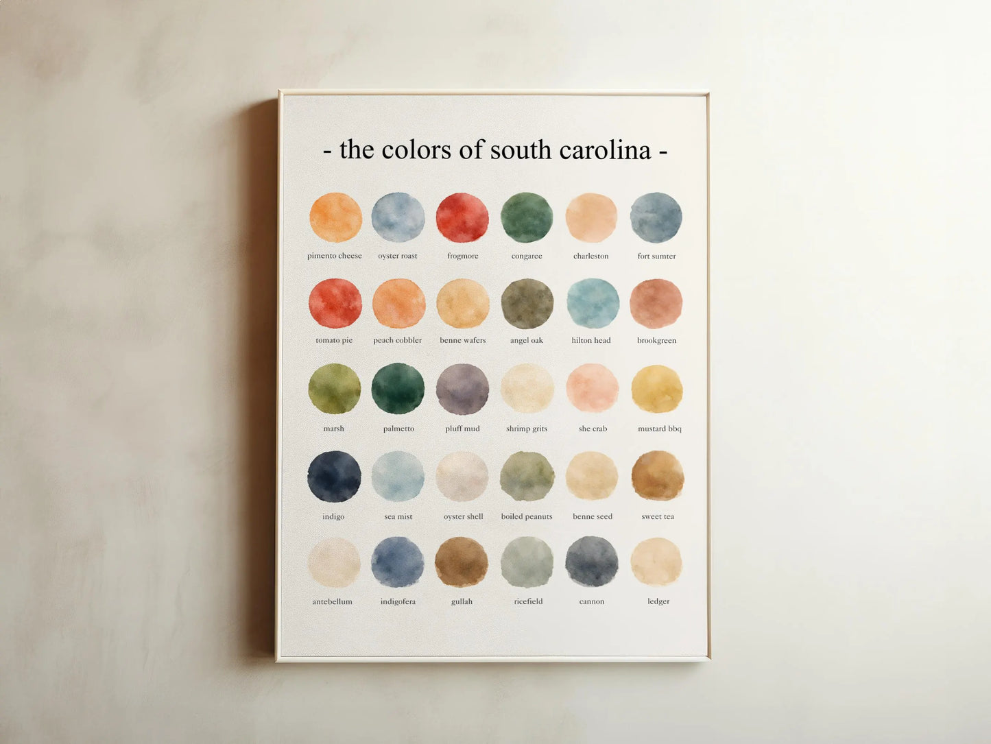 The Colors of South Carolina - Watercolor Print
