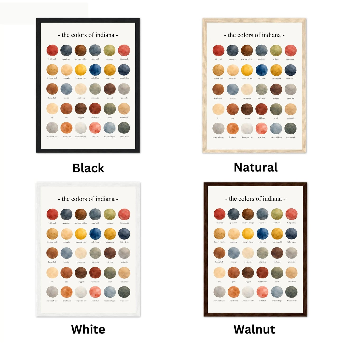 The Colors of Indiana - Watercolor Print