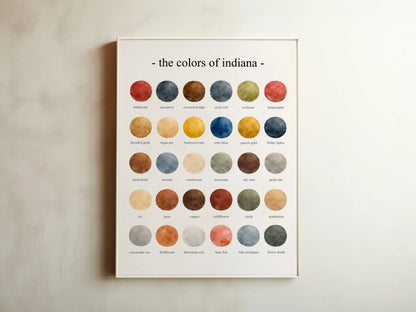 The Colors of Indiana - Watercolor Print
