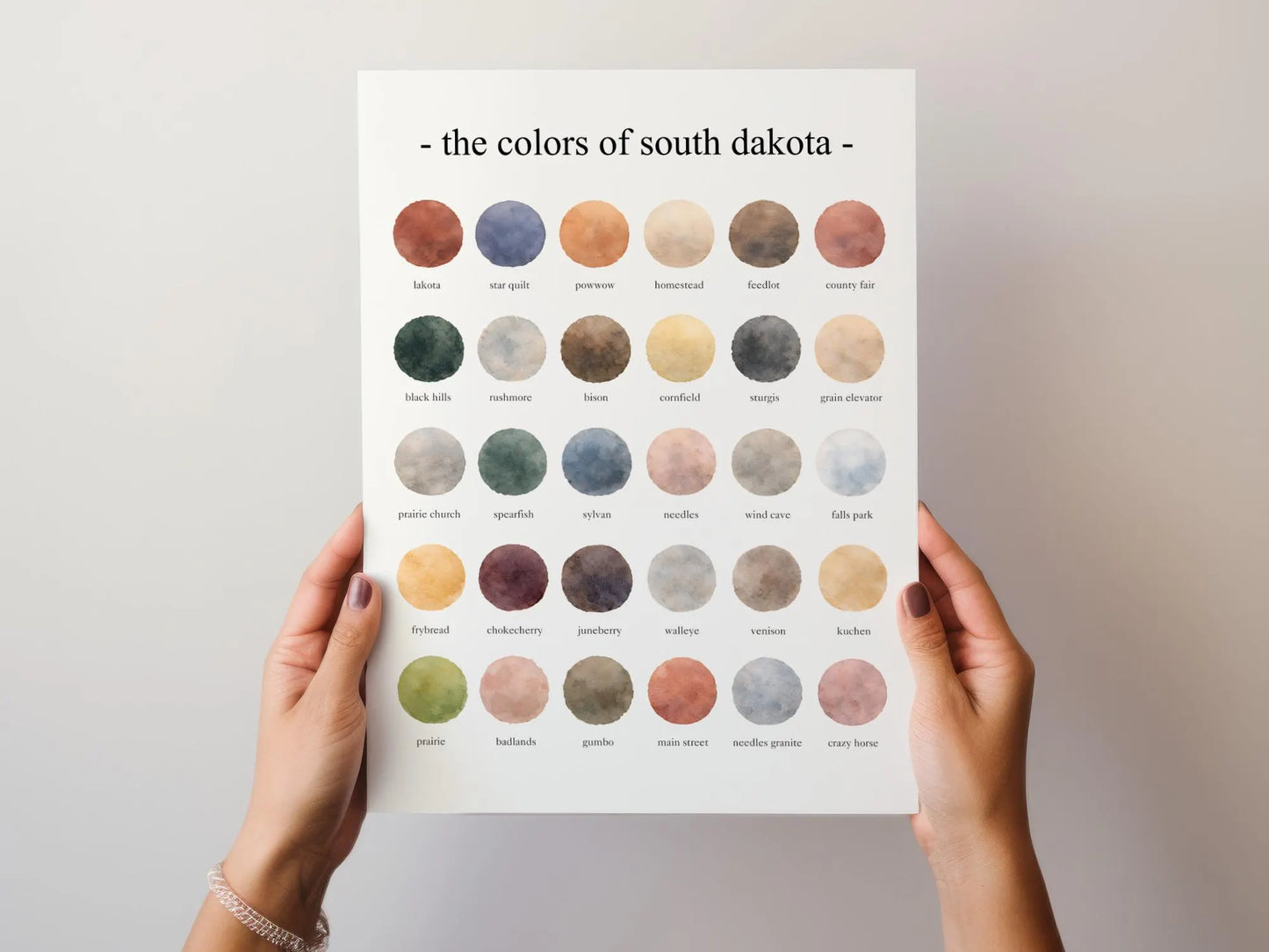 The Colors of South Dakota - Watercolor Print