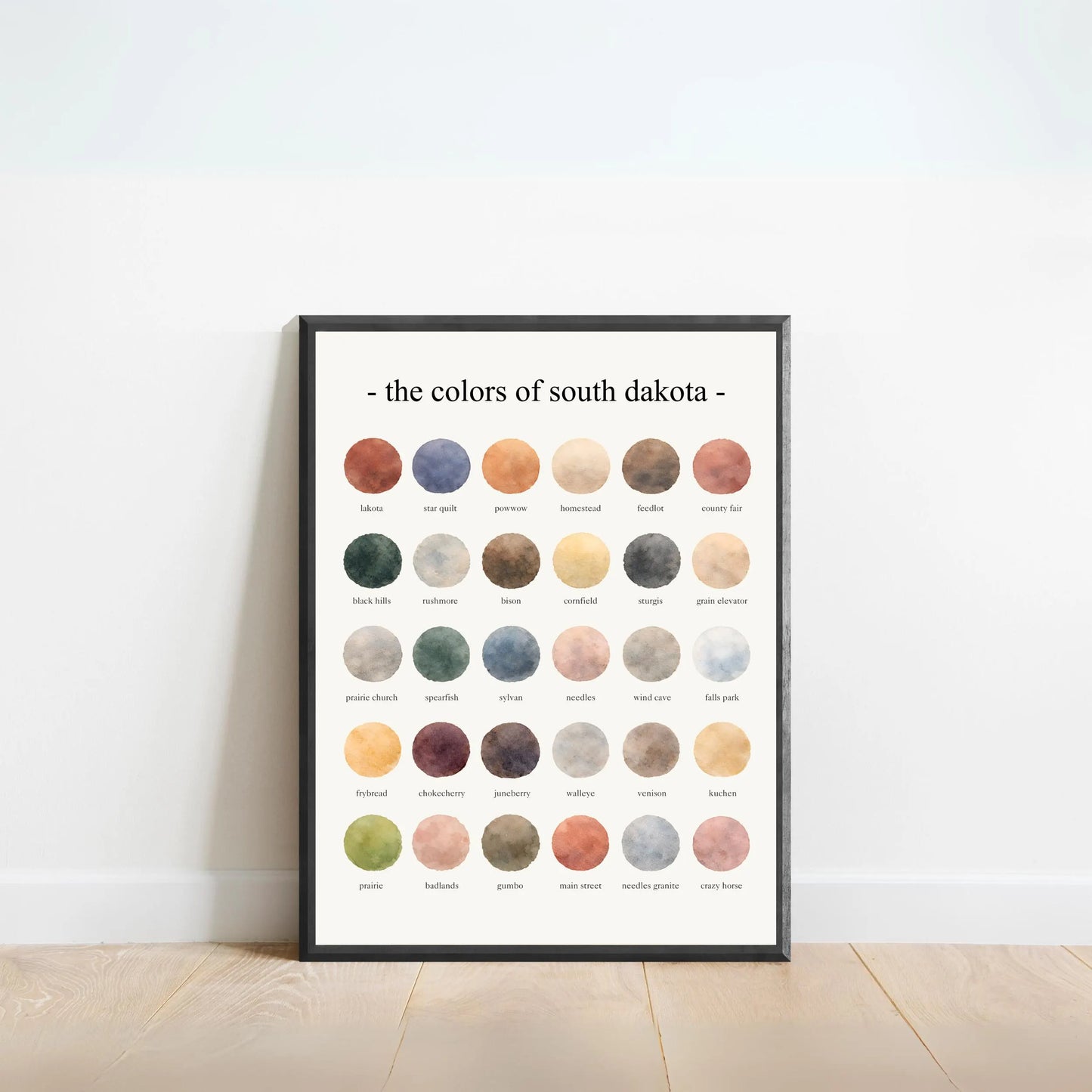 The Colors of South Dakota - Watercolor Print