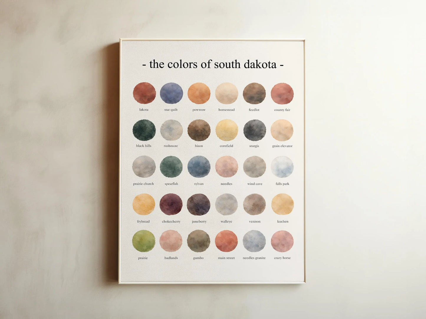The Colors of South Dakota - Watercolor Print