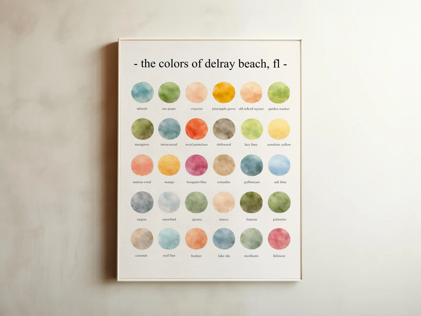 The Colors of Delray Beach, FL – Watercolor