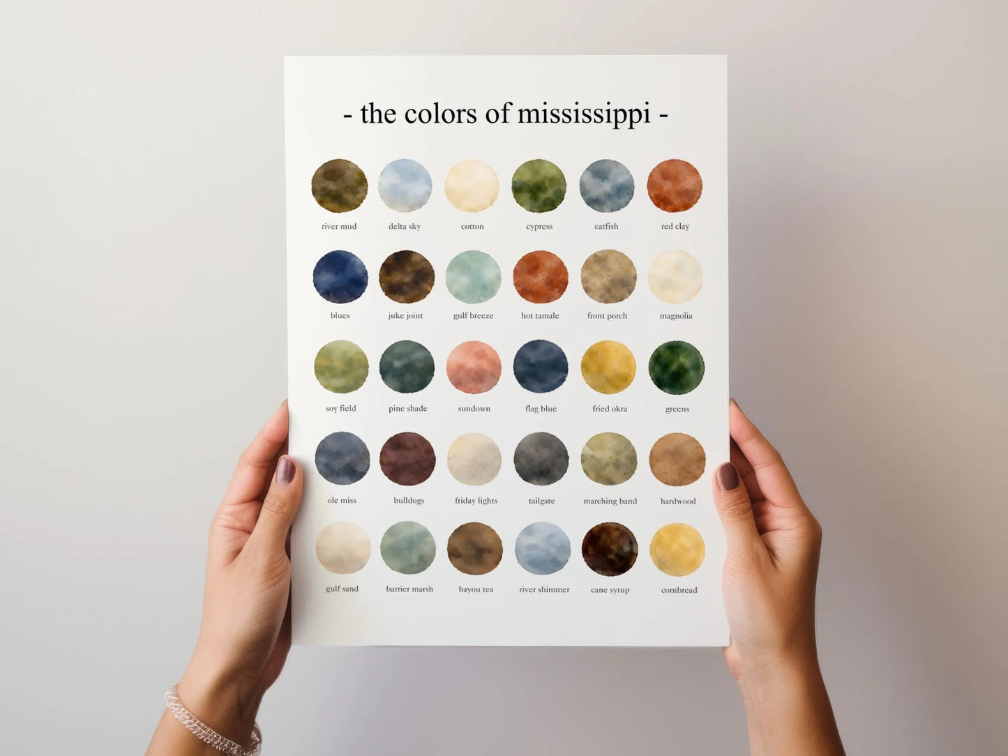 The Colors of Mississippi - Watercolor Print