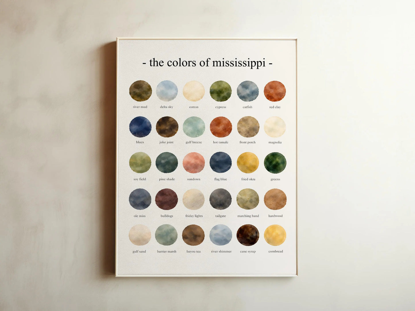 The Colors of Mississippi - Watercolor Print