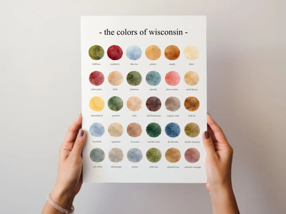 The Colors of Wisconsin - Watercolor Print