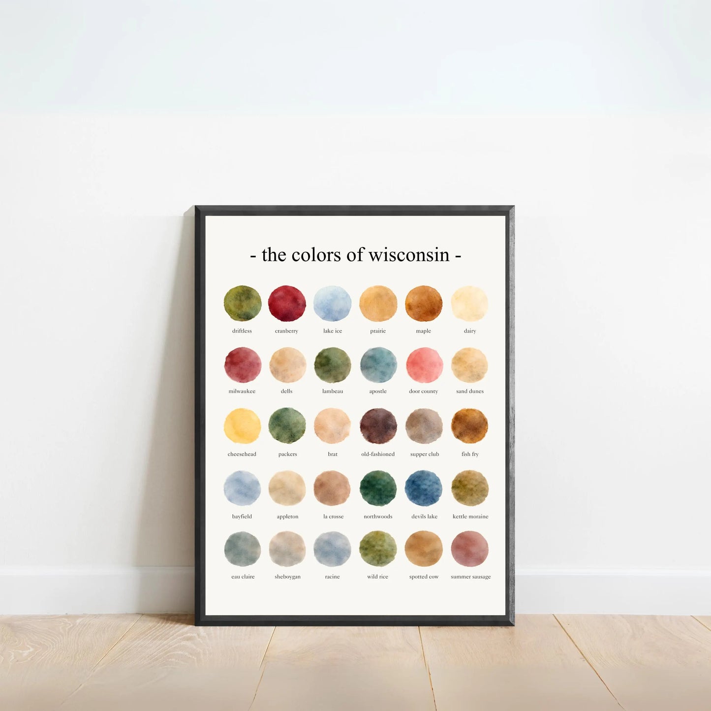 The Colors of Wisconsin - Watercolor Print