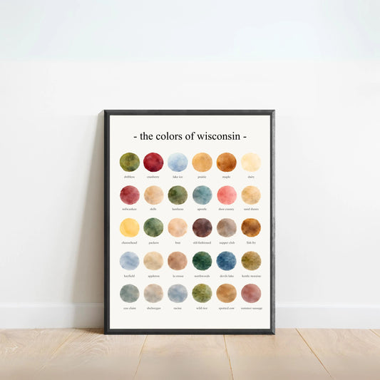 The Colors of Wisconsin - Watercolor Print