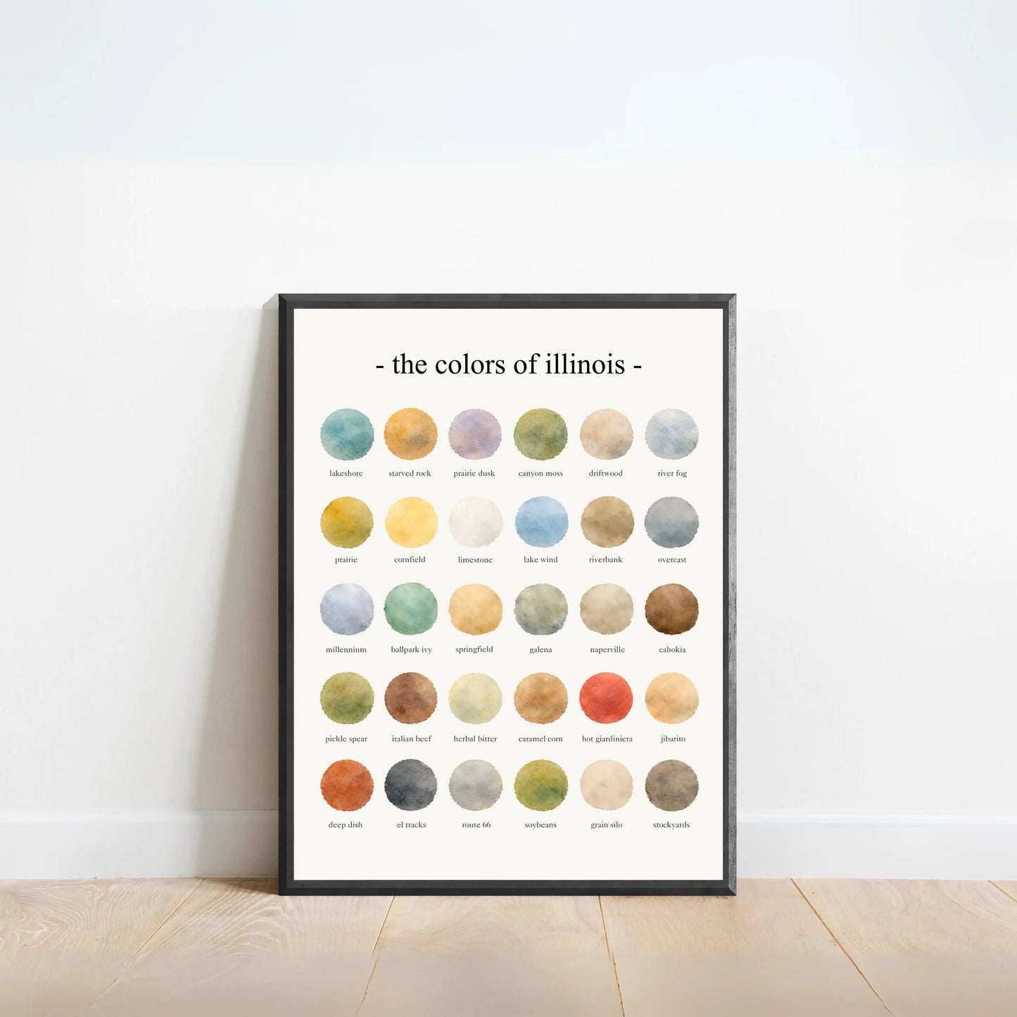 The Colors of Illinois - Watercolor Print