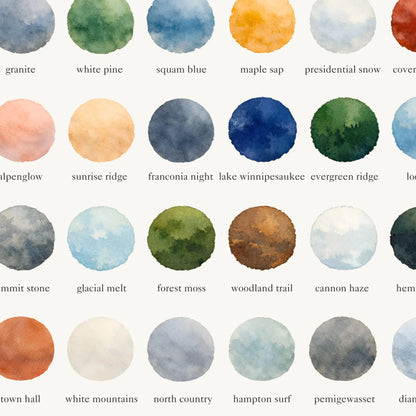 The Colors of New Hampshire - Watercolor Print