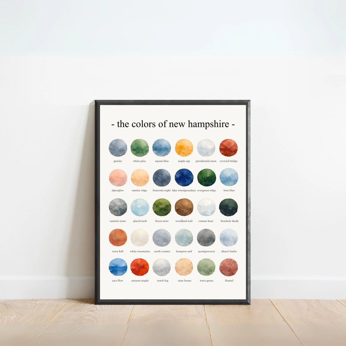 The Colors of New Hampshire - Watercolor Print