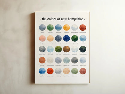 The Colors of New Hampshire - Watercolor Print