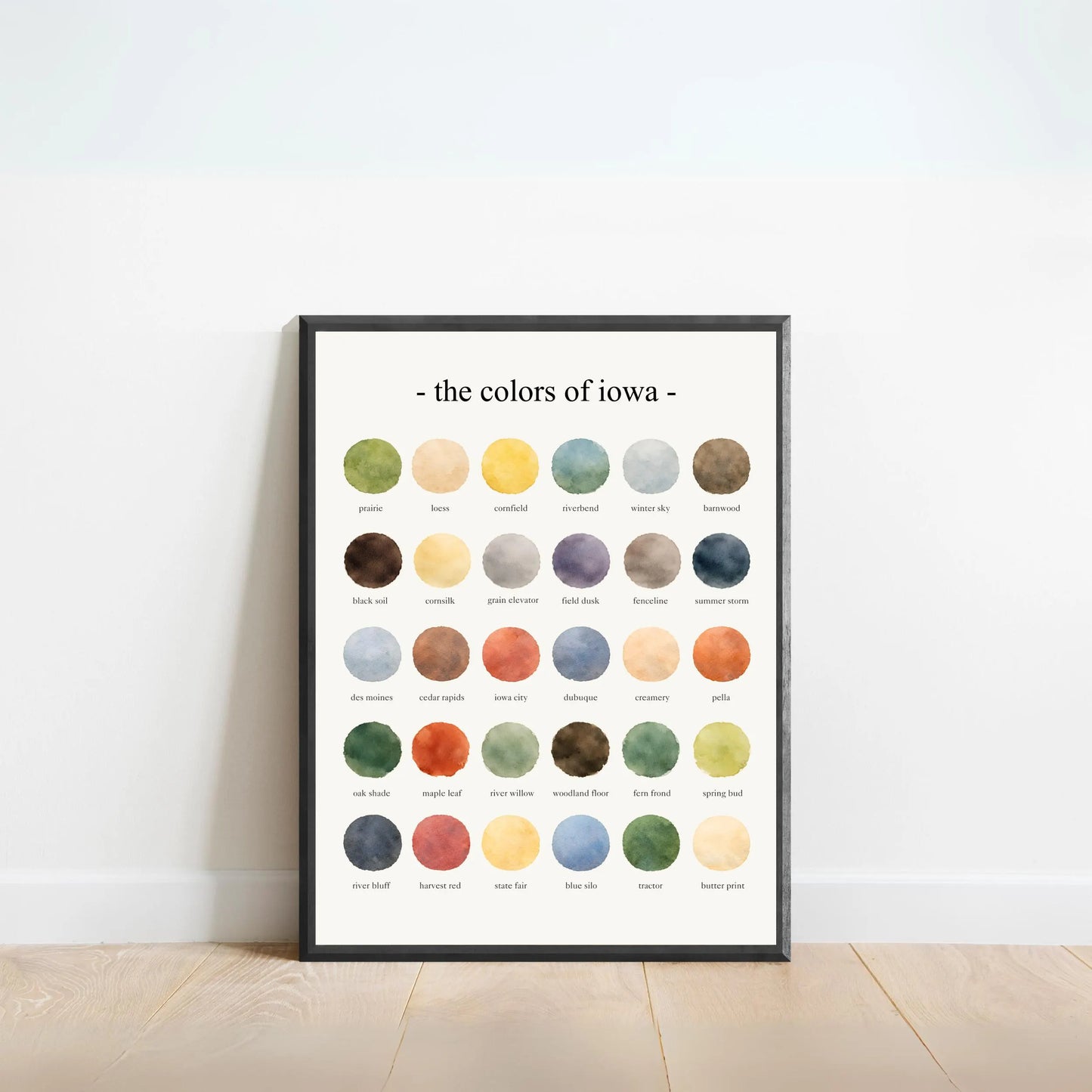 The Colors of Iowa - Watercolor Print