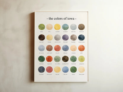 The Colors of Iowa - Watercolor Print
