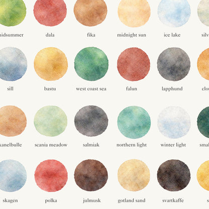 The Colours of Sweden - Watercolor Print