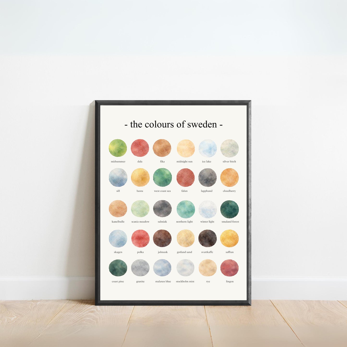 The Colours of Sweden - Watercolor Print