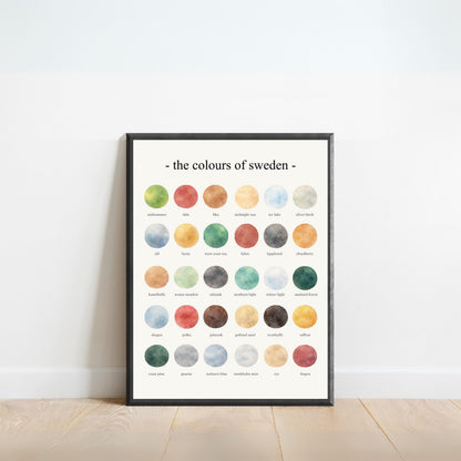 The Colours of Sweden - Watercolor Print