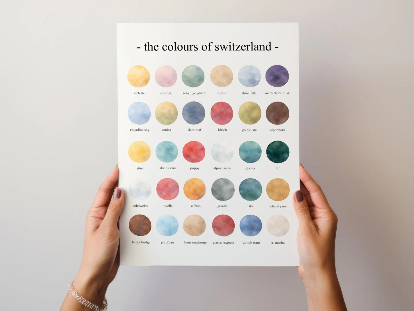The Colours of Switzerland - Watercolor Print