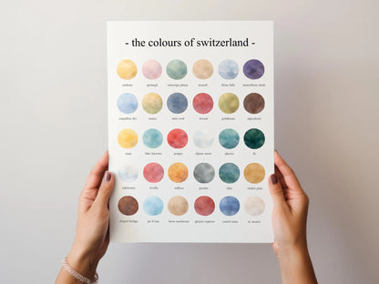 The Colours of Switzerland - Watercolor Print
