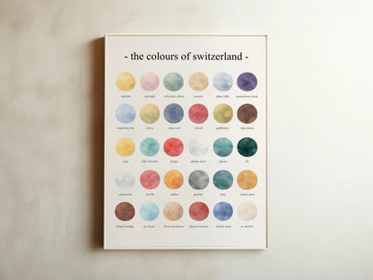 The Colours of Switzerland - Watercolor Print