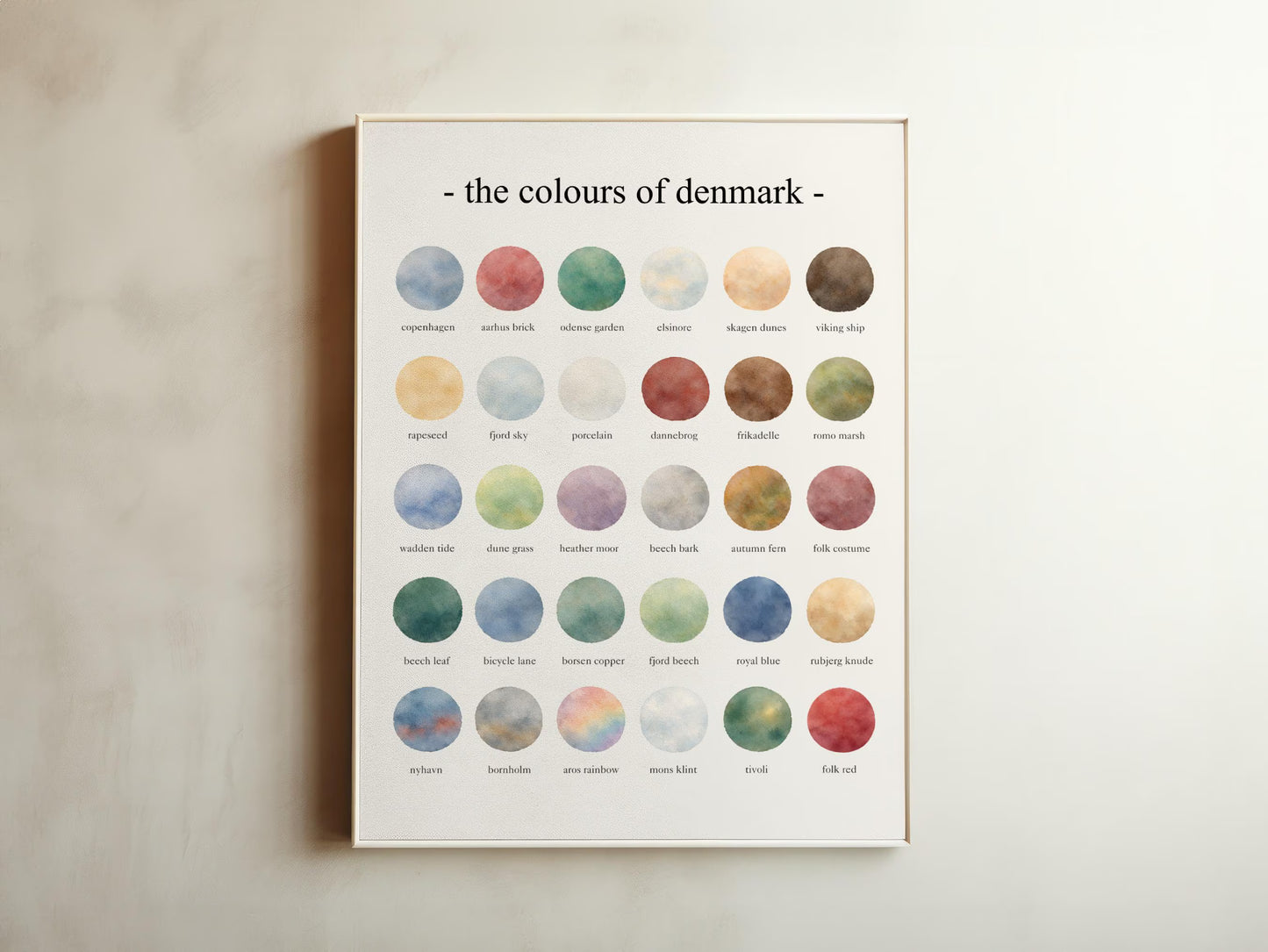 The Colours of  Denmark – Watercolor
