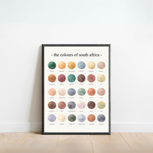 The Colours of South Africa - Watercolor Print