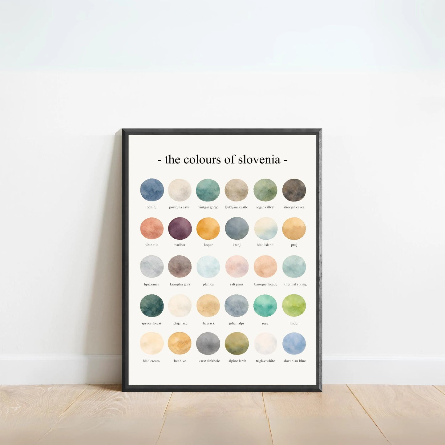 The Colours of Slovenia – Watercolor Print