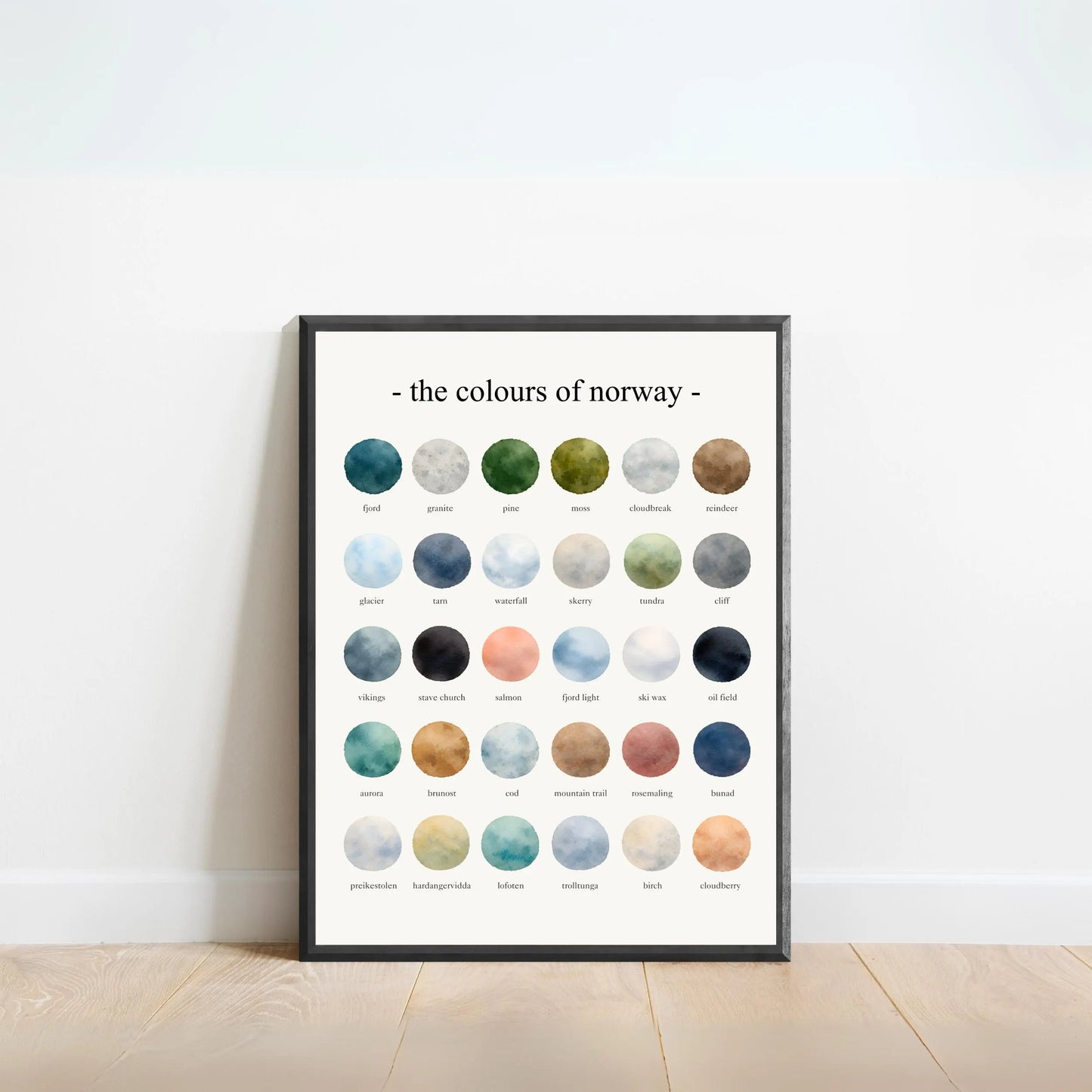 The Colours of Norway - Watercolor Print