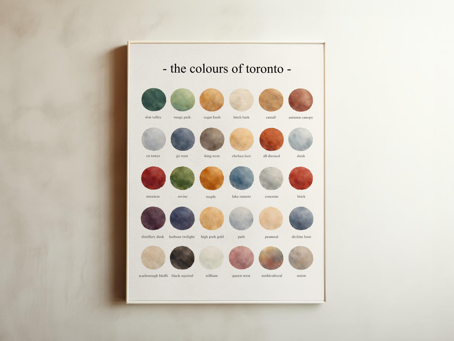 The Colours of Toronto - Watercolor Print