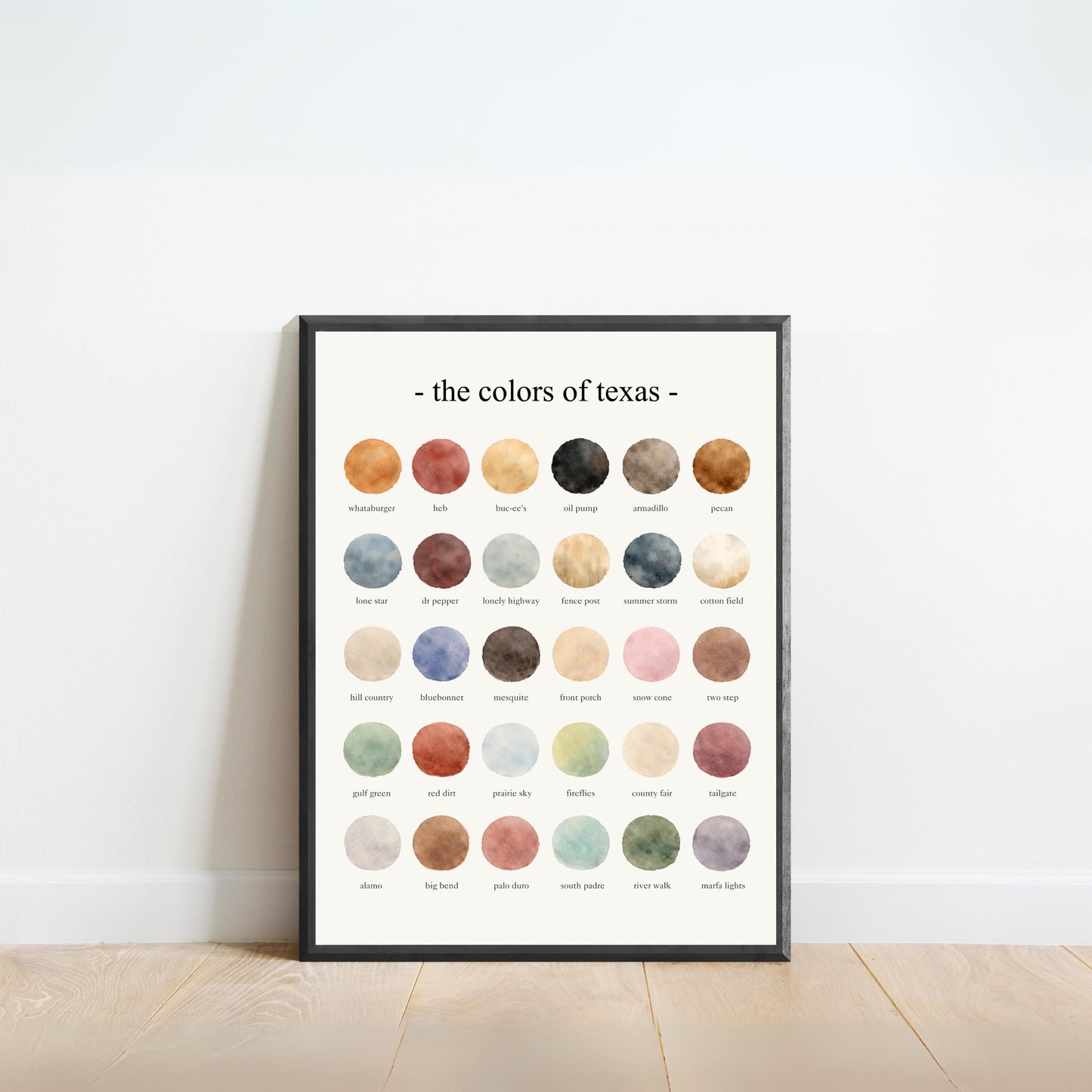 The Colors of Texas - Watercolor Print
