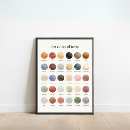 The Colors of Texas - Watercolor Print