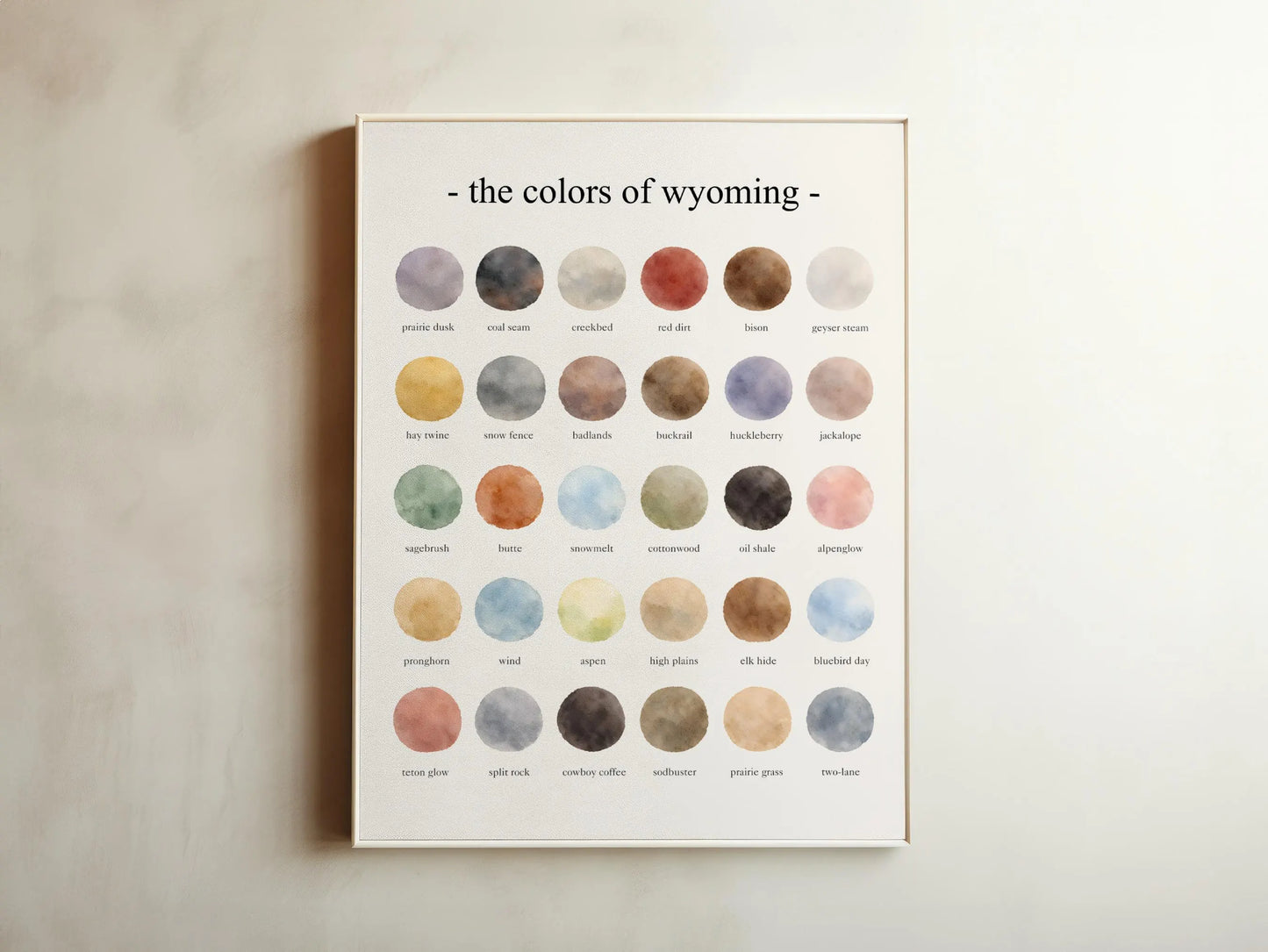 The Colors of Wyoming - Watercolor Print