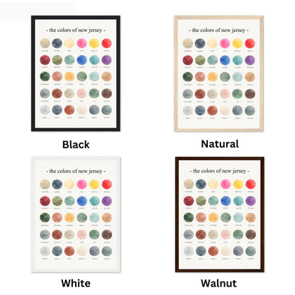 The Colors of New Jersey - Watercolor Print