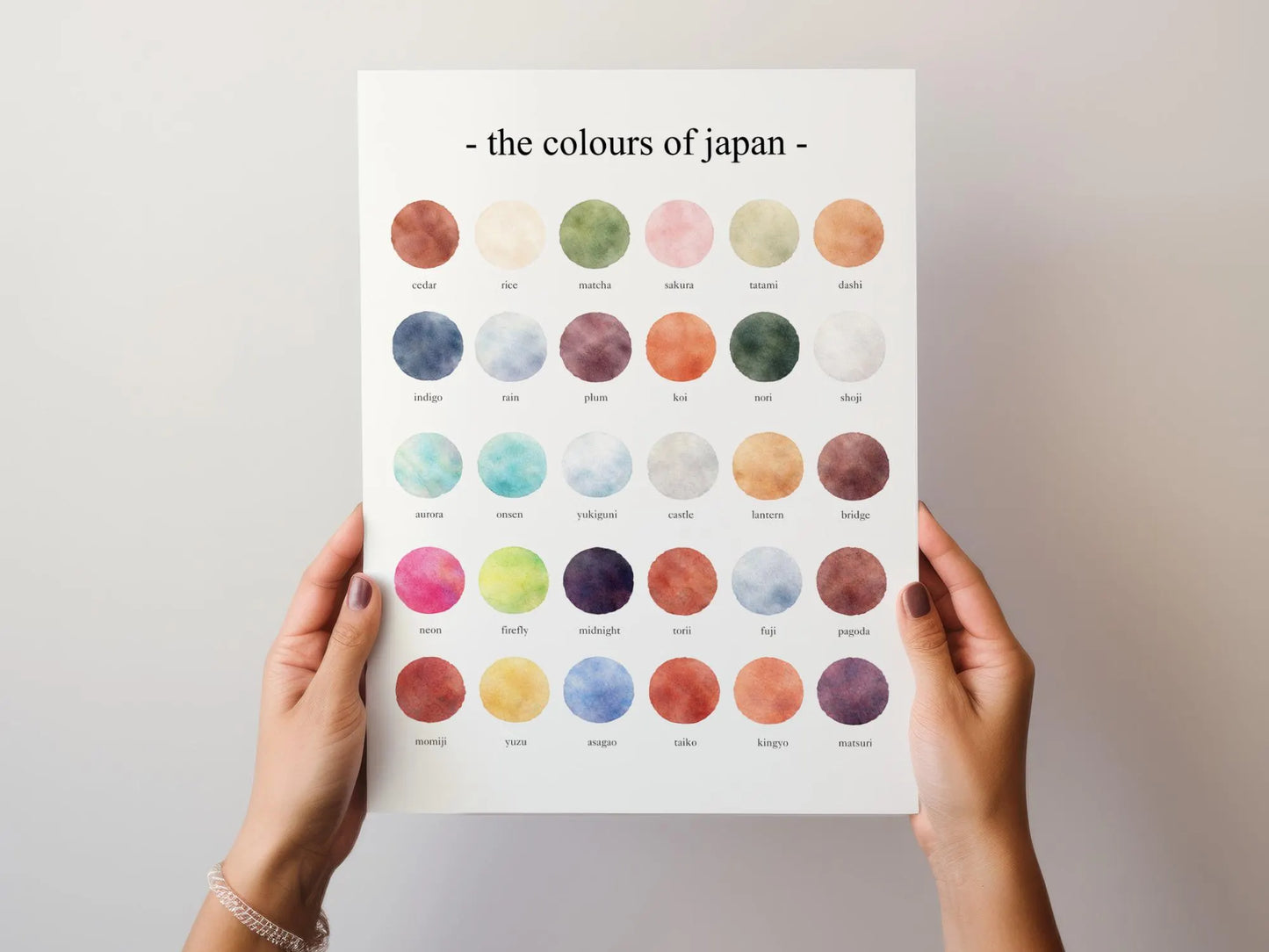 The Colours of Japan - Watercolor Print