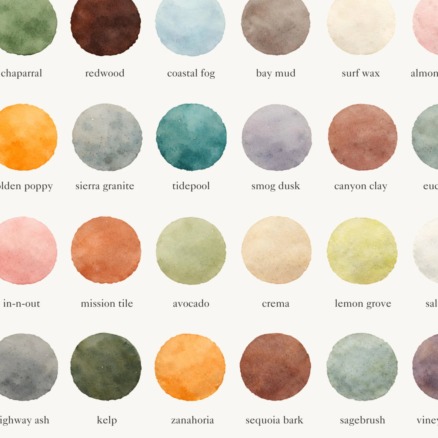 The Colors of California - Watercolor Print