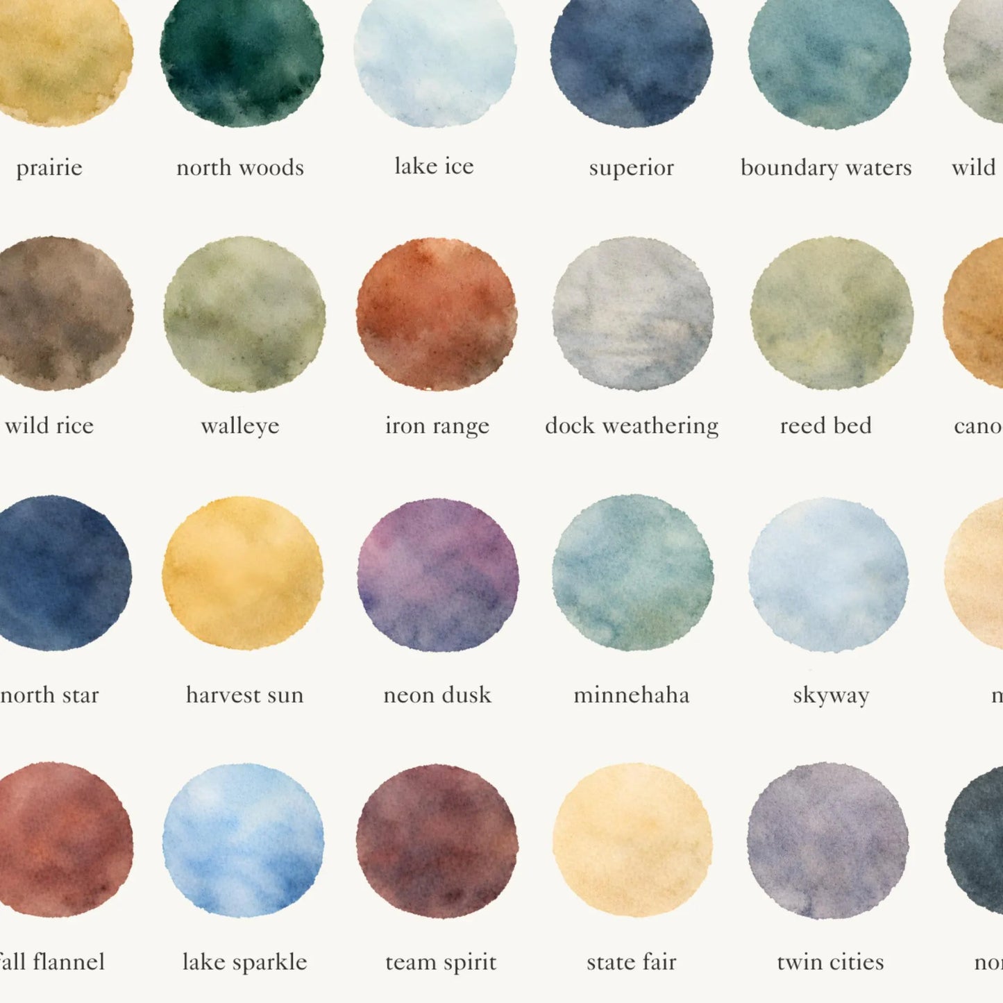 The Colors of Minnesota - Watercolor Print