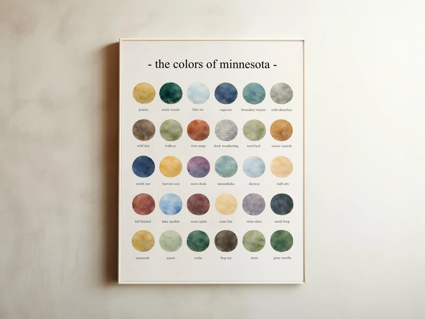 The Colors of Minnesota - Watercolor Print